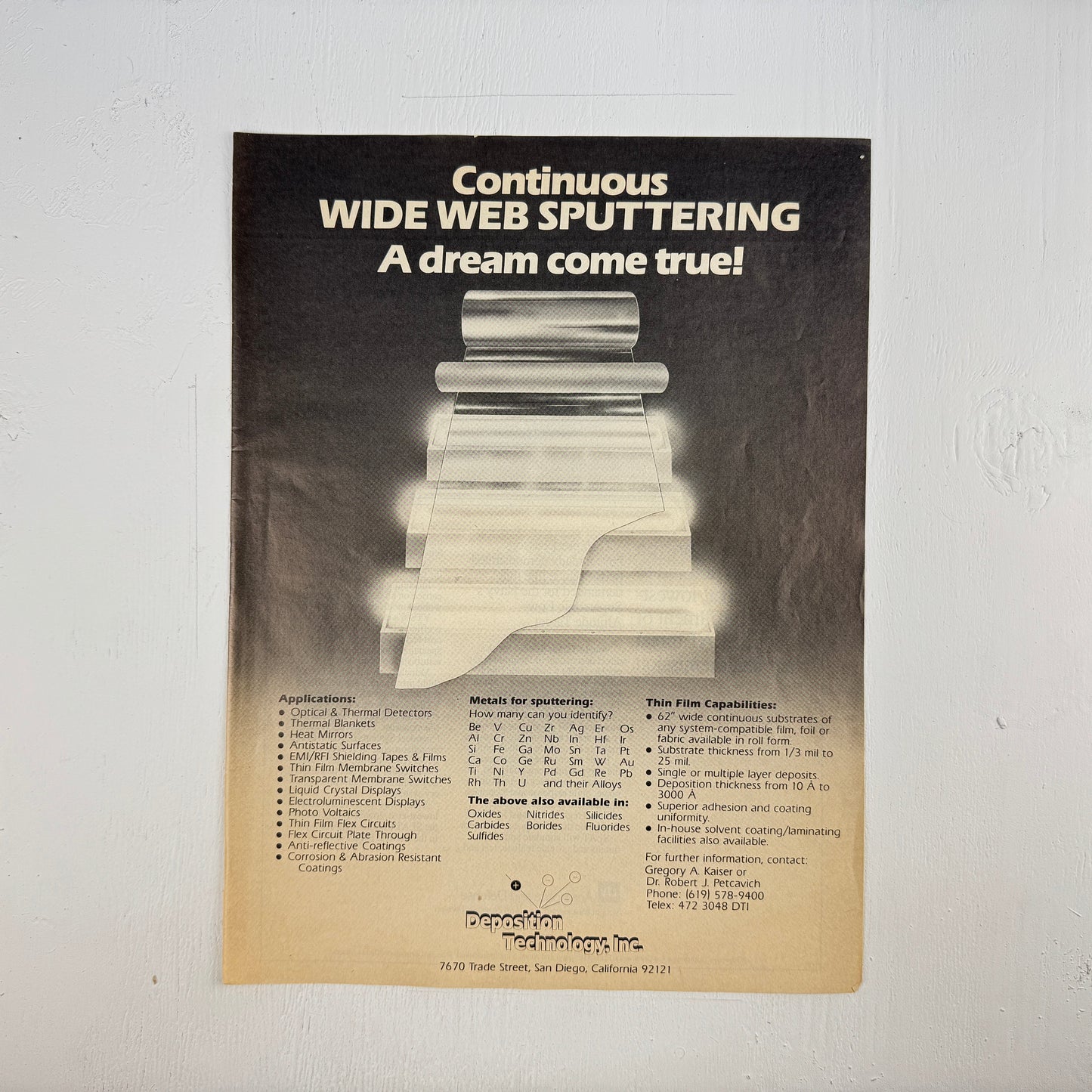 Continuous Wide Web Sputtering: A Dream Come True!