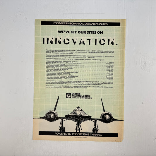 Pratt & Whitney Blackbird Recruiting Ad