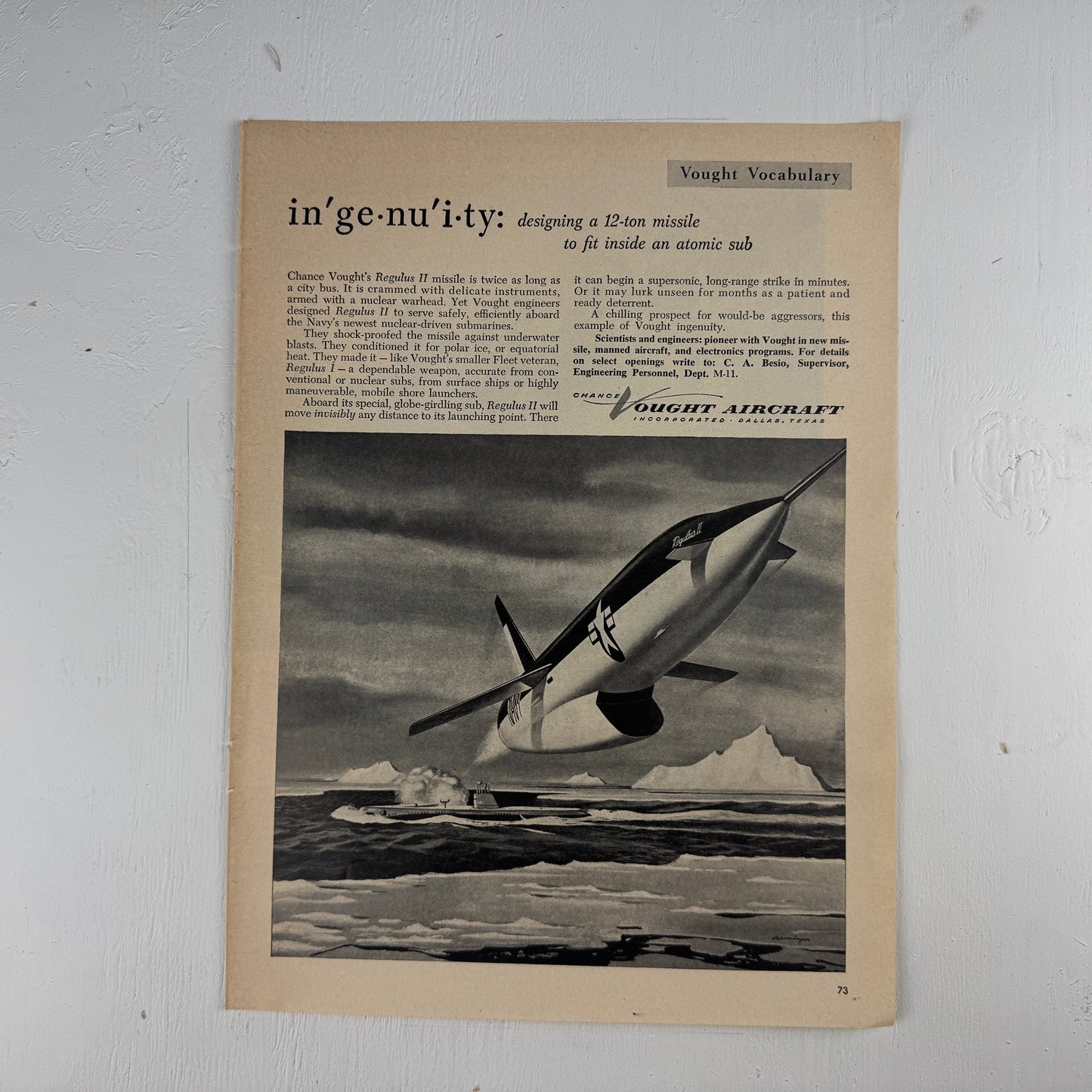 Vought Vocabulary: Ingenuity, Regulus II