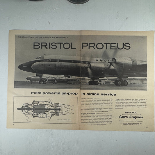 Bristol Proteus: Most Powerfu Jet-Prop