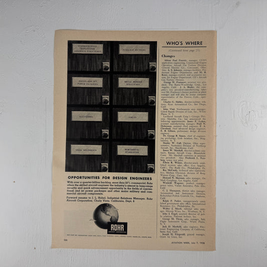 Rohr Filing Cabinet Recruiting Ad