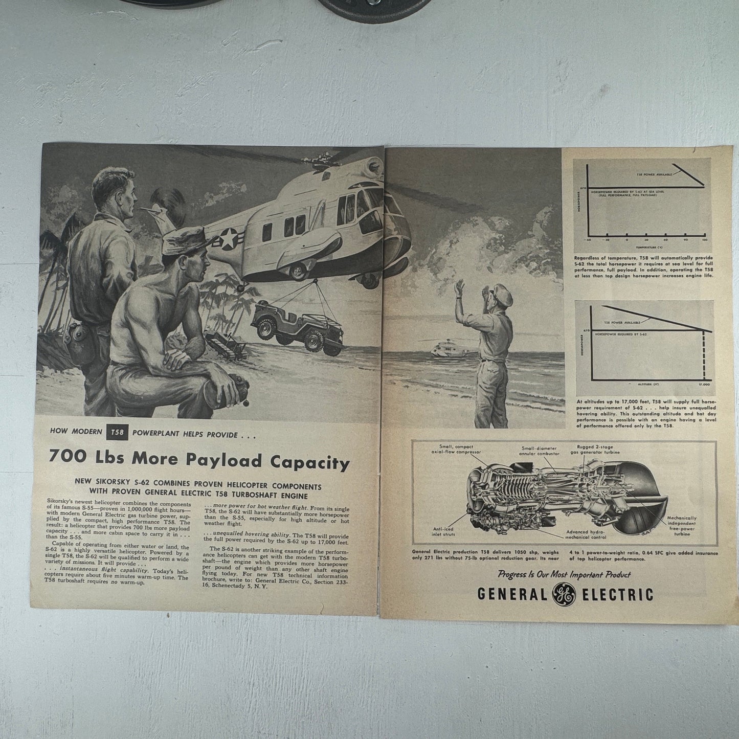 GE T58 S-55: 700 Lbs More Payload