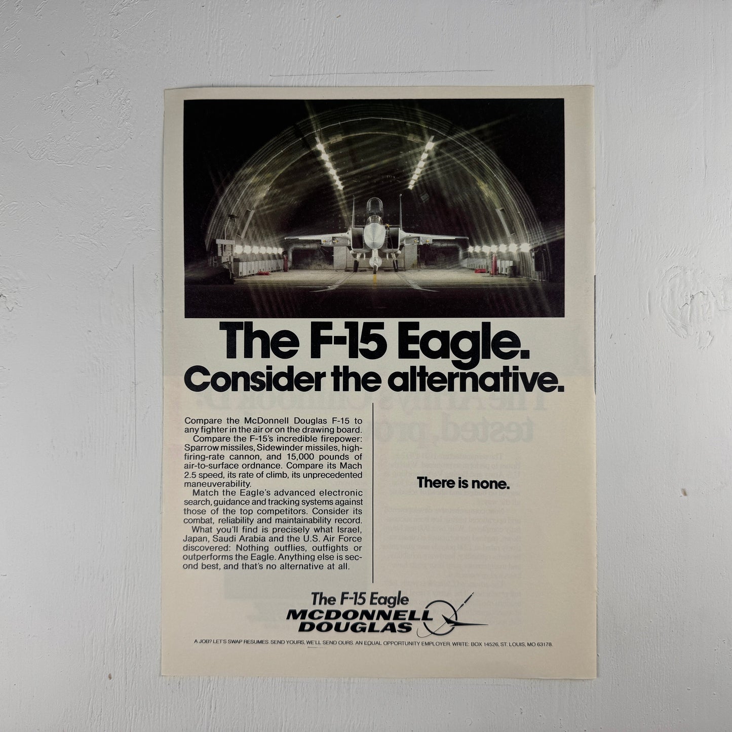 F-15 Eagle. Consider the alternative.