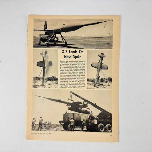 X-7 Lawndart Article, 1957