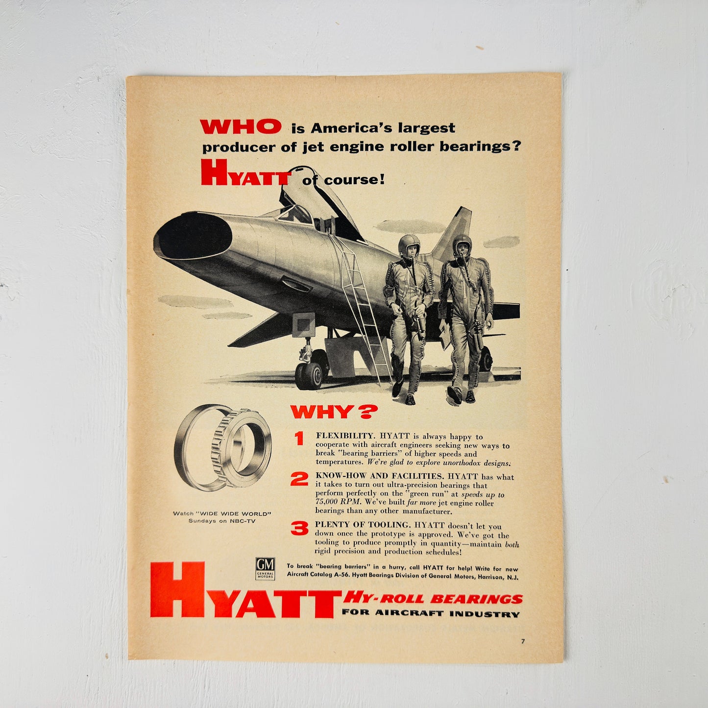 Hyatt Roller Bearings F-100 Super Sabre
