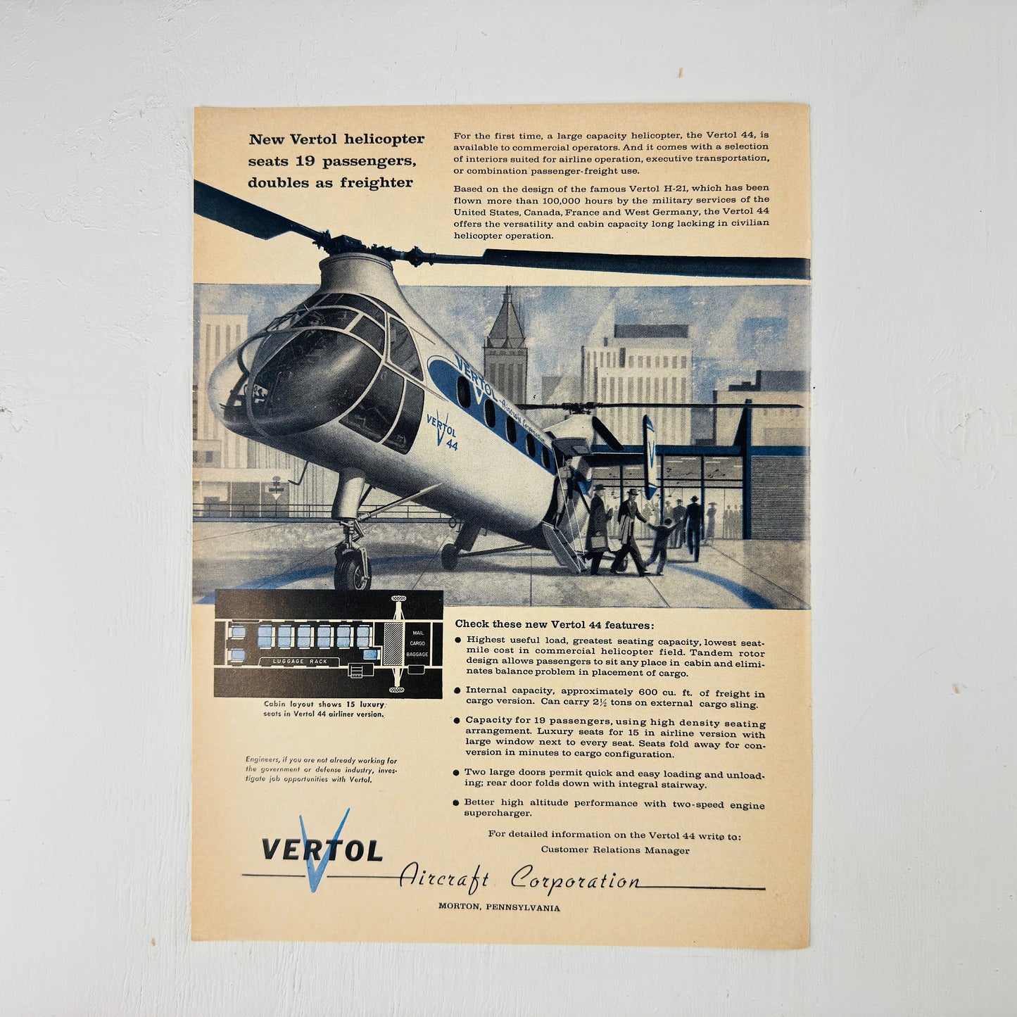 Vertol 44 1957 Ad
