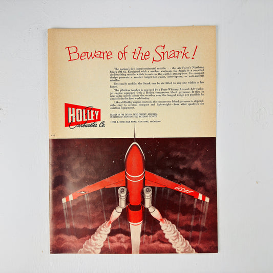 Beware of the Snark! Holley Carb Ad