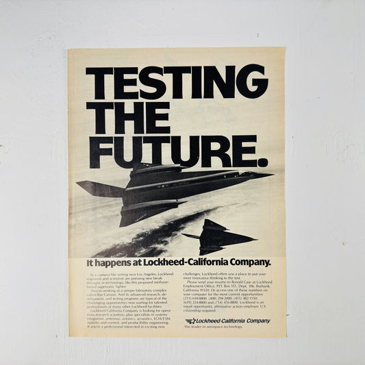 Testing the Future at Lockheed
