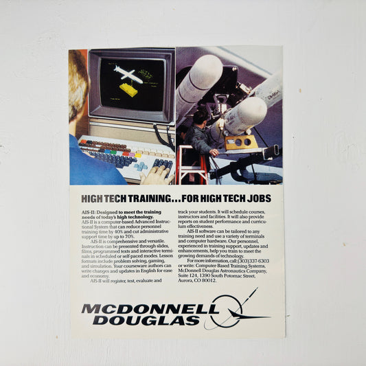 McDonnell Douglas High Tech Training Ad