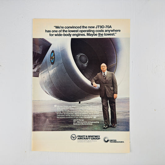 Pratt & Whitney JT9D Lowest Operating Cost