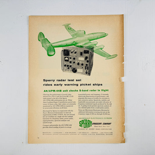 Sperry Early Warning Radar Test Set