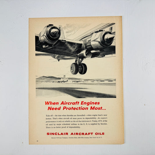 Sinclair Aircraft Oils Protection