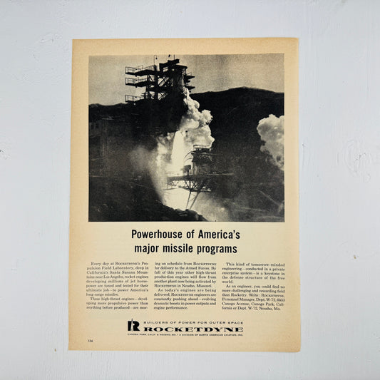 Rocketdyne: Powerhouse of America's major missile programs