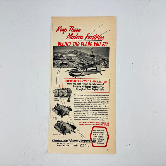 Continental Motors Modern Facilities