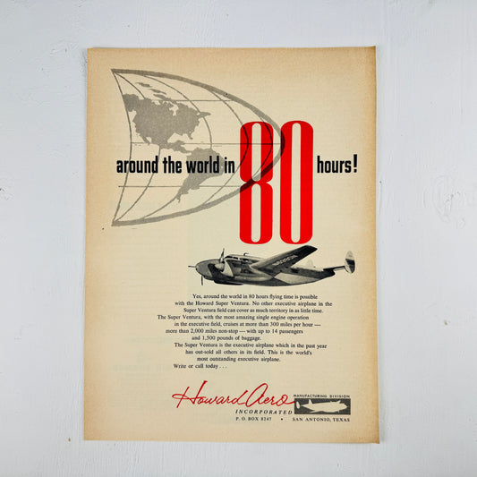 Howard Aero Super Ventura: Around the World in 80 Hours