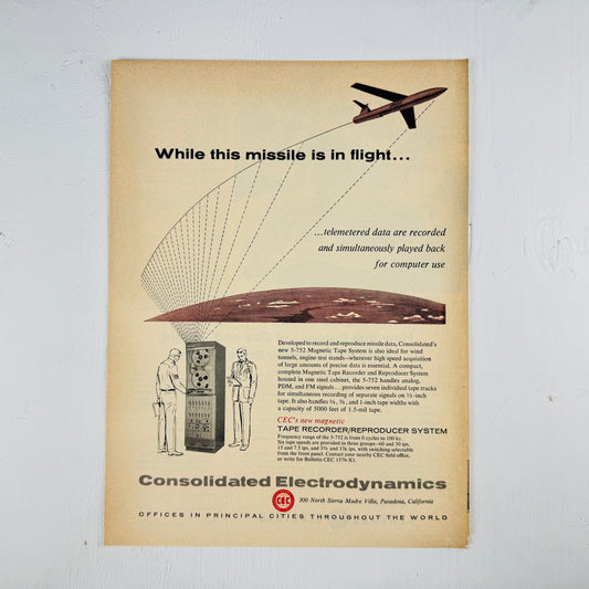 Missile Telemetry Consolidated Electrodynamics