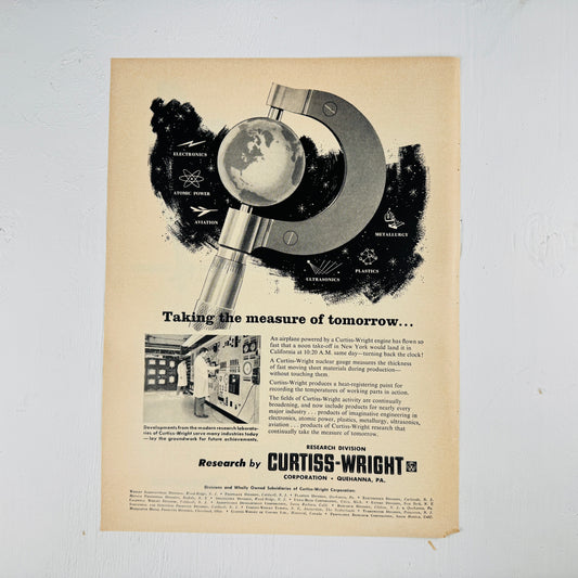 Curtiss-Wright Research Ad