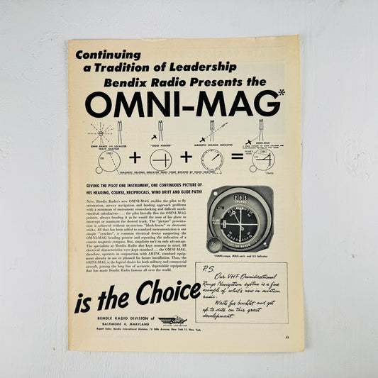 Bendix Omni-Mag Instrument