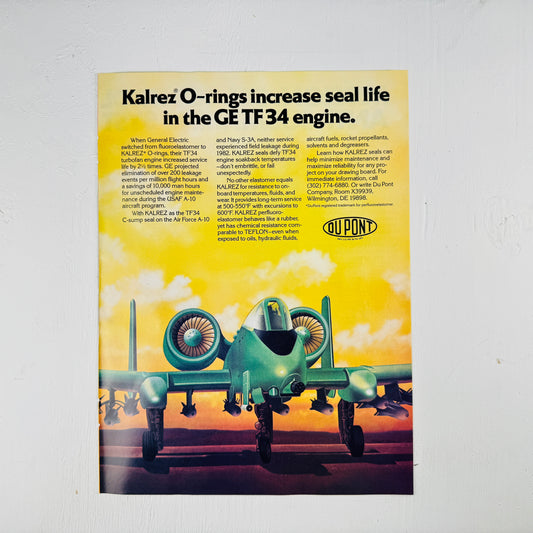 A-10 TF-34 Engine, Kalrez O-Rings