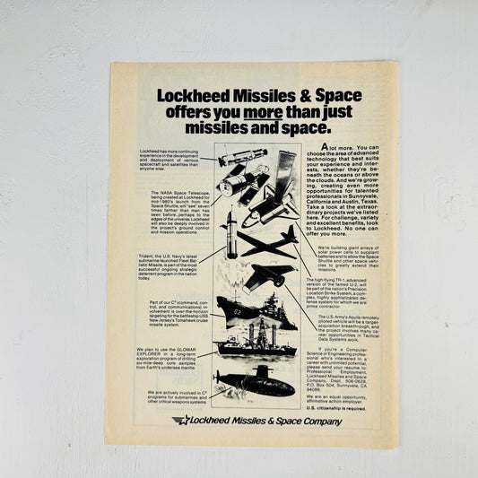 Lockheed More than Missiles & Space