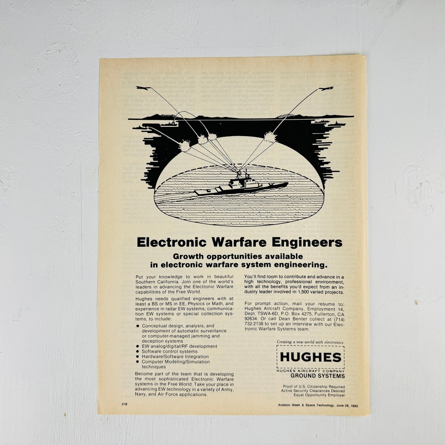 Hughes Electronic Warfere Recruiting