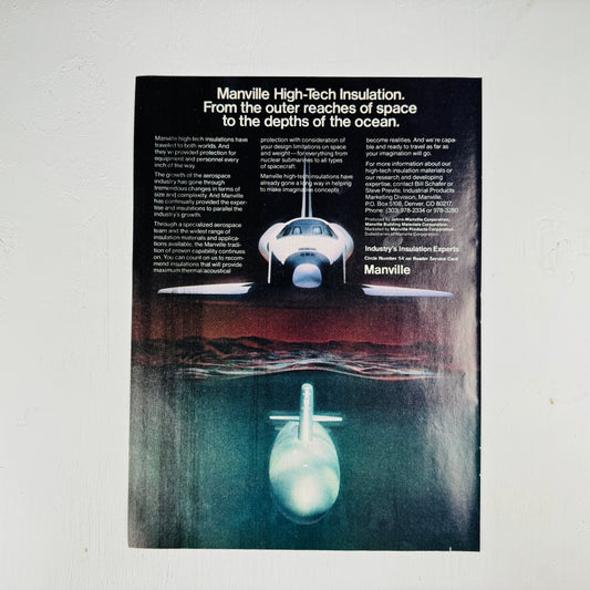 Manville Insulation: Submaring & Space Shuttle