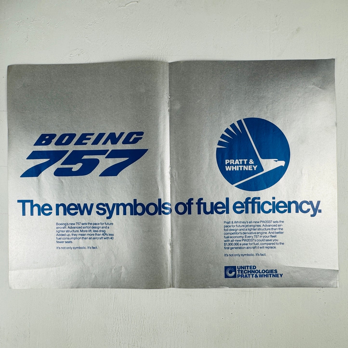 Boeing 757 and Pratt & Whitney Symbols of Fuel Efficiency