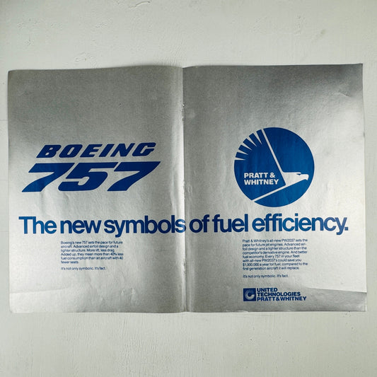 Boeing 757 and Pratt & Whitney Symbols of Fuel Efficiency