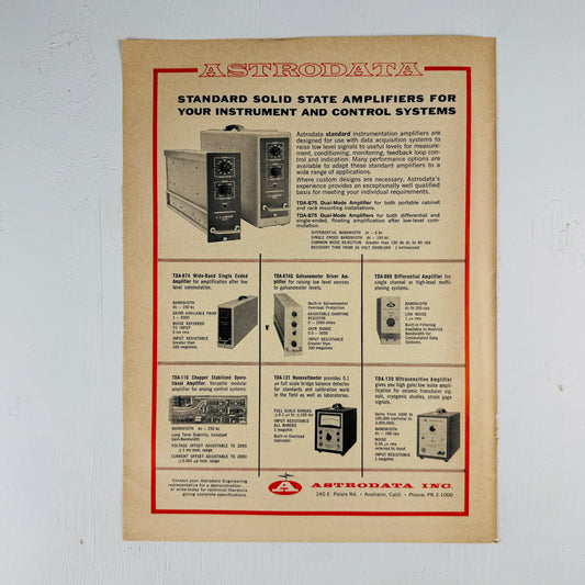 Astrodata Solid State Amplifiers