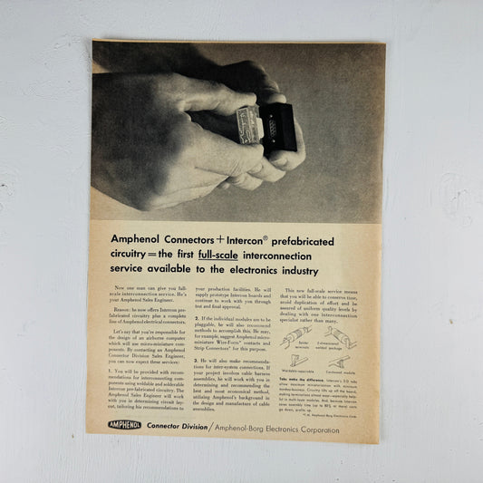 Amphenol Connectors 1960's Ad