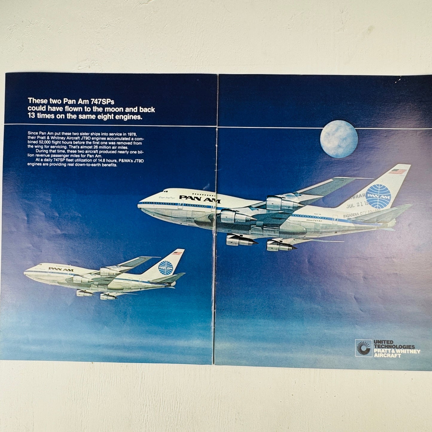 Pan Am 747SP Pratt & Whitney Engines