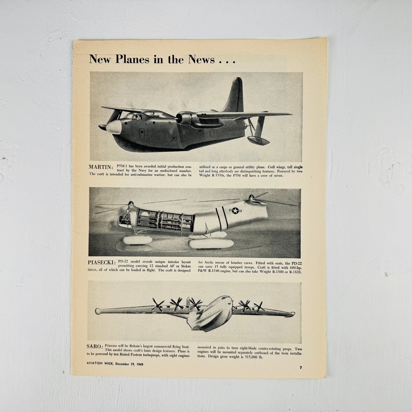 New Planes in the News Article