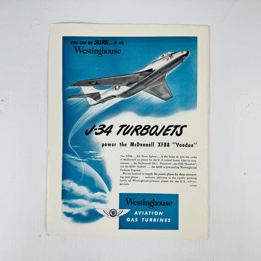 McDonnell XF-88 Voodoo & Westinghouse Turbines