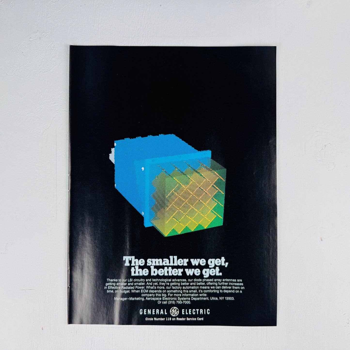 The smaller we get, the better we get. GE Ad