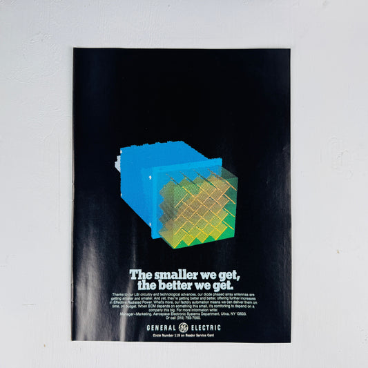 The smaller we get, the better we get. GE Ad