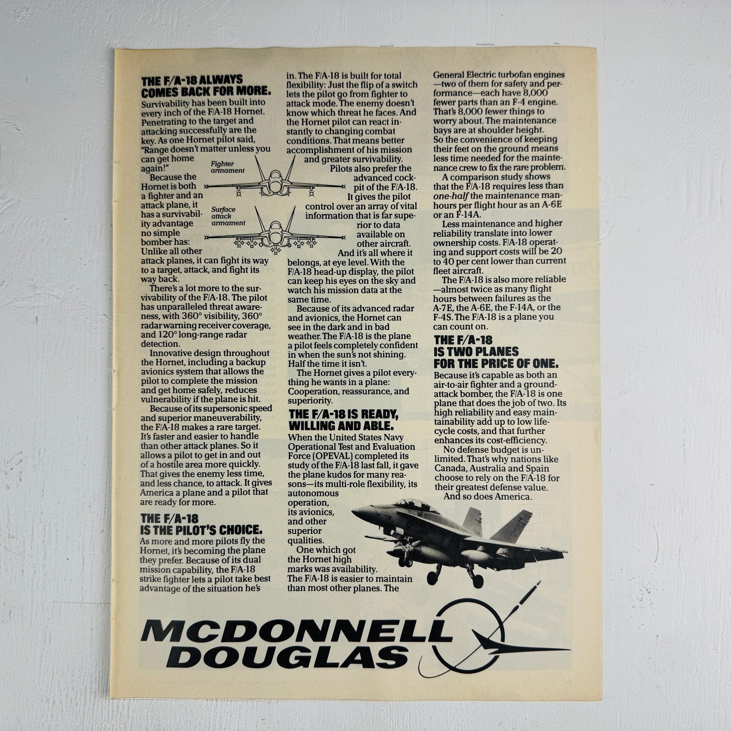 F/A-18 Always Comes Back for More