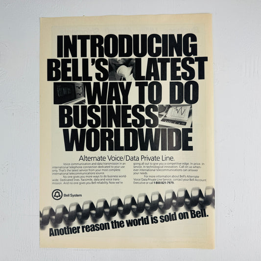 Bell's Latest way to do busineess worldwide